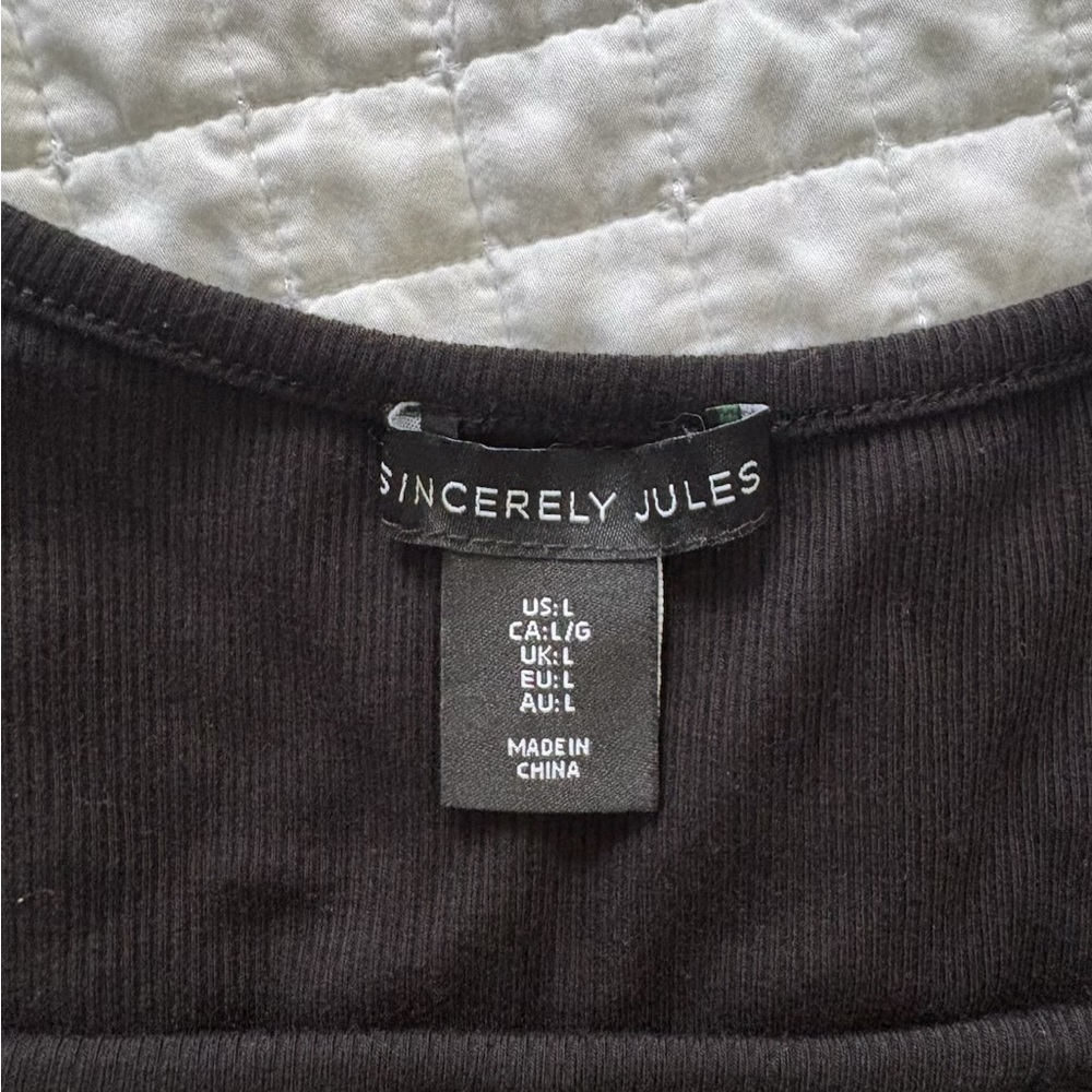 Sincerely Jules Black Ribbed Tank Top